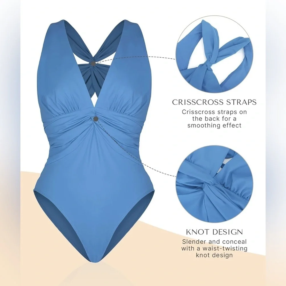 SHAPELLX Women's One Piece Swimsuit Tummy Control